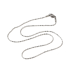 Нержавеющая Сталь Цвет Не тускнеющие 304 цепочки из нержавеющей стали, с 304 нержавеющей стали застежки, цвет нержавеющей стали, 18.1 дюйм (46 см), 1 мм