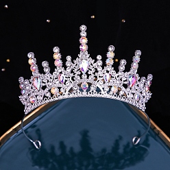 Шелк Сплав горный хрусталь ленты для волос, аксессуары для волос для женщин, девочек, украшение для вечеринки, корона, шелк, 140 мм