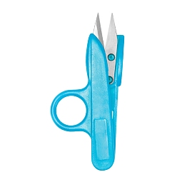 Темно-Голубой Ножницы из нержавеющей стали, ножницы для вышивания, швейные ножницы, с пластиковой ручкой, глубокое синее небо, 120x53 мм