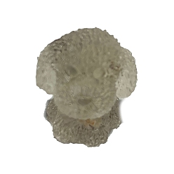 Gemstone Украшение для выставки собак из смолы, с кусочками натуральных драгоценных камней внутри для украшения стола домашнего офиса, 20x20x25 мм