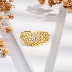 Настоящее золото 18K Кольца-манжеты для женщин из латуни с покрытием стойки, долговечный, реальный 18 k позолоченный, 10 мм, регулируемый