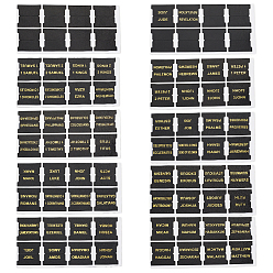 Black 10 Sheets PU Imitation Leather Bible Tabs, Hot Stamping Bible Index Tabs for Study Bible, Black, 83x166x0.5mm, 8pcs/sheet
