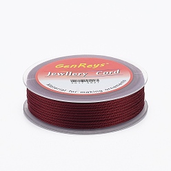 Dunkelrot Geflochtenen Nylonfäden, gefärbt, dunkelrot, 2 mm, ca. 9.84 Yards (9 m)/Rolle