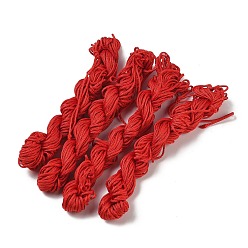 FireBrick Nylon Braided Cord, Chinese Knotting Cord for Beading Jewelry Making Macrame Craft, FireBrick, 2mm, about 13.12 yards(12m)/bundle, 10bundles/bag, about 131.23 yards(120m)/bag