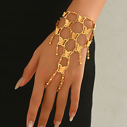 Золотой Роскошные и элегантные латунные браслеты-кольца в форме бабочек для женщин, с железом, золотые, внутренний диаметр: 9-1/4 дюйм (23.5 см), Кольцо: 60-70 mm