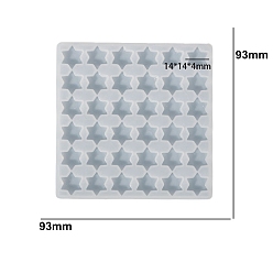 Снежинка Подвески квадратной формы, сделай сам, пищевая силиконовая форма, формы для литья смолы, для уф-смолы, изготовление изделий из эпоксидной смолы, снежинка, 93x93x5 мм