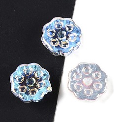 Прозрачный АВ Прозрачные акриловые бусины с УФ-покрытием, стручок из лотоса, ясно AB, 11x7 мм, отверстие : 2 мм