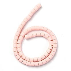 Bisque Handmade Polymer Clay Bead Strands, Column, Bisque, 6.5x6mm, Hole: 1.2mm, about 61pcs/strand, 15.75 inch(40cm)