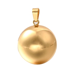 Золотой 304 подвески из нержавеющей стали, круглый шарм, золотые, 23.5x20 мм, отверстие : 6x3 мм