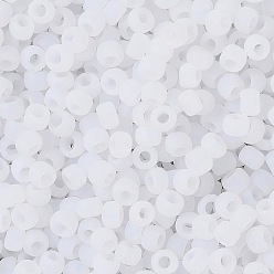 (141F) Ceylon Frost Snowflake Круглые бусины toho, японский бисер, матовые, (141 f) снежинка из цейлонского инея, 8/0, 3 мм, отверстие : 1 мм, Около 222 шт / 10 г