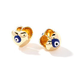 Evil Eye Изысканные латунные серьги-кольца в европейском стиле, ретро мода украшения для ушей модный аксессуар, золотые, злые глаза, 14x14 мм