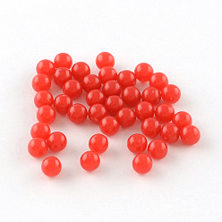 Mixed Color Round Acrylic Beads, Undrilled/No Hole Beads, Mixed Color, 4mm, about 10000pcs/bag