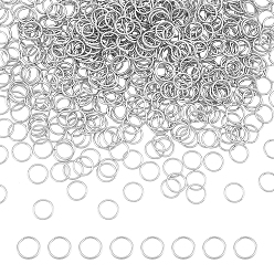 Нержавеющая Сталь Цвет 304 из нержавеющей стали открыты кольца прыжок, цвет нержавеющей стали, 18 датчик, 10x1 мм, 18 датчик, внутренний диаметр: 8 мм, 500 шт / коробка