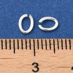Silver 925 Sterling Silver Open Jump Rings, Oval, Silver, 20 Gauge, 5x3.5x0.8mm, Inner Diameter: 2.5x3.5mm, about 200pcs/10g