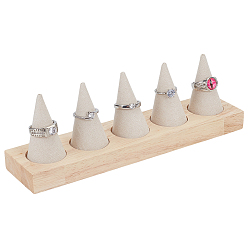Папайя Оранжевый 5 держатель-органайзер из деревянного конуса, с бантиком, papayawhip, 20.5x4.9x6.4 см