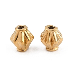 Bicone 304 из нержавеющей стали бусы, реальный 18 k позолоченный, ионное покрытие (ip), двухконусные, 4x4 мм, отверстие : 1 мм