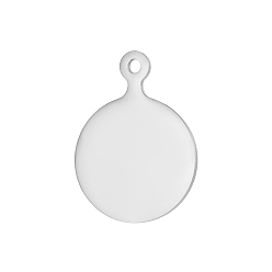 Нержавеющая Сталь Цвет 304 подвески из нержавеющей стали, пустые плоские круглые подвески, цвет нержавеющей стали, 27x20 мм, отверстие : 2 мм