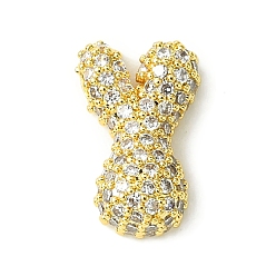 Letter Y Подвески из латуни с покрытием из прозрачного кубического циркония, без кадмия и без свинца, долговечный, алфавит, реальный 18 k позолоченный, Письмо Y, 16.5x10.5x5 мм, отверстие : 3x1.8 мм