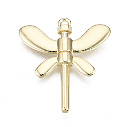 Light Gold Стойки подвески обшивки сплава, без кадмия и без свинца, стрекоза, золотой свет, 33x29x4 мм, отверстие : 1.8 мм