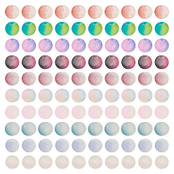 (52) Непрозрачная лаванда 200шт 10 цвета треск стеклянные бусины нити, круглые, два тона, матовые, разноцветные, 6~6.5x5~5.5 мм, отверстие : 1 мм, 20 шт / цвет