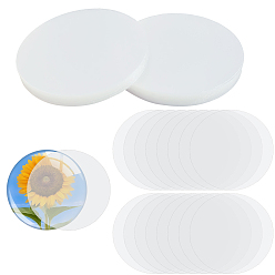 Прозрачный 300шт. прозрачная защитная пленка для значка питомца, плоско-круглые, прозрачные, 44x0.1 мм