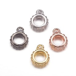 (52) Непрозрачная лаванда Поручни из латунной трубки, петля под залог, бейлы, ухабистое кольцо, разноцветные, 9x7x2 мм, отверстие : 1 мм, 4.5 мм внутренним диаметром