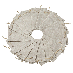 Цвет Древесины Мешковины упаковочные пакеты, шнурок сумки, деревесиные, 18x13 см