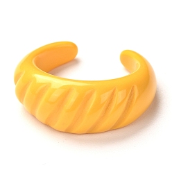 Gold Manschettenringe aus Acryl, offene Ringe, Croissant-Ring, Gold, 4~9.5 mm, Innendurchmesser: 18 mm