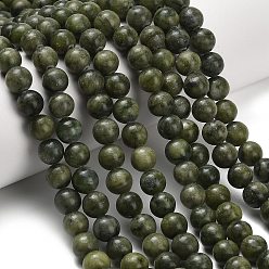 Chinese Jade Природные китайский нефрит бисер пряди, круглые, сгладить, 8.5 мм, отверстие : 1.6 мм, около 46 шт / нитка, 14.96'' (38 см)