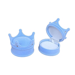 Crown Samtringe Box, Schmuckkästchen, Krone, 6.5x6.5x4.7 cm