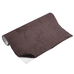 Коричневый Бархатные ткани, самоклеящаяся ткань, прямоугольные, кофе, 1400x315x0.5 мм