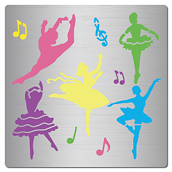 Human Трафареты для штампов из нержавеющей стали, для diy scrapbooking / фотоальбом, декоративная тисняющая бумажная карточка, матовый цвет нержавеющей стали, человек, 160x160x0.5 мм