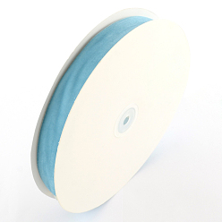 Светло-Голубой 3/4 Лента бархатная односторонняя дюймовая, Небесно-голубой, 3/4 дюйм (19.1 мм), около 25 ярдов / рулон (22.86 м / рулон)