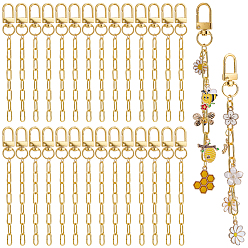 Золотой 30 поворотные застежки из сплава шт., с железными цепочками, золотые, 95 мм