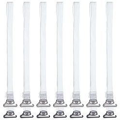 Clear Adjustable Transparent Bra Straps, Invisible TPU Shoulder Straps, with Alloy Buckle, Clear, 220~385x10mm, 6 pairs/bag