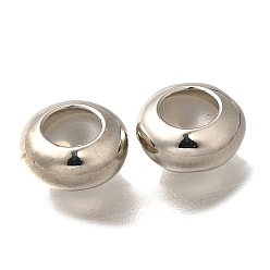 Платина Стойки обшивки латунные бусины, без кадмия и без свинца, долговечный, плоско-круглые, платина, 8.5x4 мм, отверстие : 1 мм