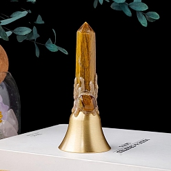 Тигровый глаз Украшение для витрины из натурального красного яшмового колокольчика, для украшения рабочего стола домашнего офиса, 60~70 мм