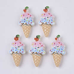 Colorful Resin Decoden Cabochons, Ice Cream, Imitation Food, Colorful, 27.5x14x7.5mm
