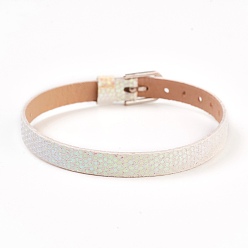 Светлый Золото-желтый Ремешок для часов из искусственной кожи, ремешок для часов, подходят слайд-подвески, с железными застежками, платина, светлый золотарник желтый, 8-5/8 дюйм (22 см), 7.5x1.5 мм