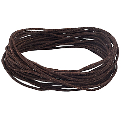 Кокосово-Коричневый 5 шнур из матовой коровьей кожи своими руками, аксессуары для одежды, круглые, кокосового коричневый, 1.5 мм, около 5.47 ярдов (5 м) / комплект