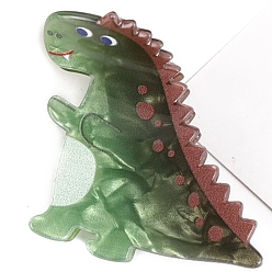 Седло Коричневый Заколки для волос в форме когтей из ацетата целлюлозы, аксессуары для волос для женщин и девочек, динозавр, седло коричневый, 60 мм