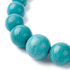 Mixed Color Dyed Synthetic Turquoise Graduated Beaded Necklaces, with Iron Clasps, Mixed Color, 20.28 inch(51.5cm)