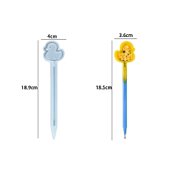 Утка Силиконовые формы для ручек, формы для литья смолы, для уф-смолы, изготовление изделий из эпоксидной смолы, утка, 189x40x10 мм