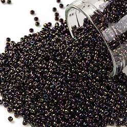 (85) Metallic Iris Purple Toho runde Rocailles, japanische Rocailles, (85) metallische Iris lila, 15/0, 1.5 mm, Bohrung: 0.7 mm, über 3000pcs / Flasche, 10 g / Flasche