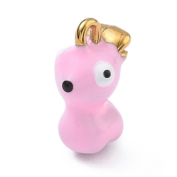 Олень 304 нержавеющей стальной эмали подвески, ионное покрытие (ip), реальный 18 k позолоченный, олени прелести, 19x11x9 мм, отверстие : 1.8 мм