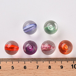 Mixed Color Transparent Acrylic Beads, Round, Mixed Color, 12x11mm, Hole: 2mm, about 566pcs/500g