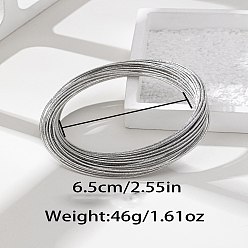 Платина Многослойные браслеты из железного сплава, платина, внутренний диаметр: 2-1/2 дюйм (6.5 см)