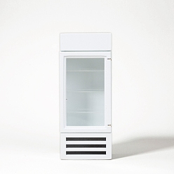 Белый Модель холодильника миниатюрные украшения, аксессуары для кукольного домика с микро-ландшафтом, притворяясь опорными украшениями, белые, 69x48x172 мм