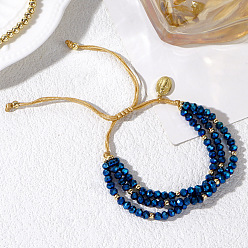 Прусский Синий Браслеты с подвесками из латуни в богемном стиле, стеклянные бусины плетеные браслеты из бисера для женщин, овальные с рисунками " virgin mary", берлинская лазурь