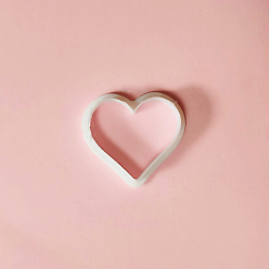 Heart Plastic Plasticine Tools, Clay Cutters, Modeling Tools, WhiteSmoke, Heart, 3.5x3.9cm
